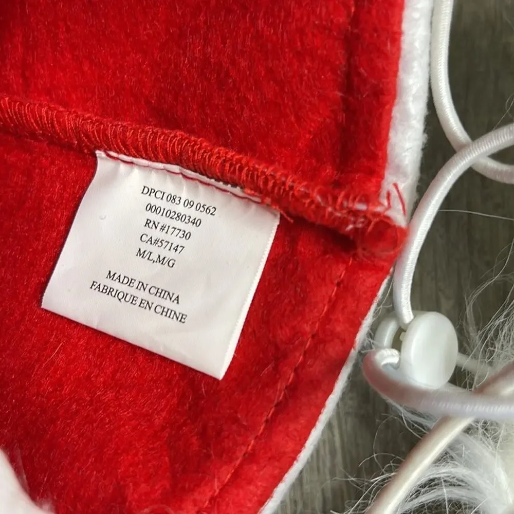 Dog Christmas Santa Clause Costume Accessories Set Of 3